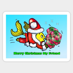 SantaFish- Merry Christmas my friend Sticker